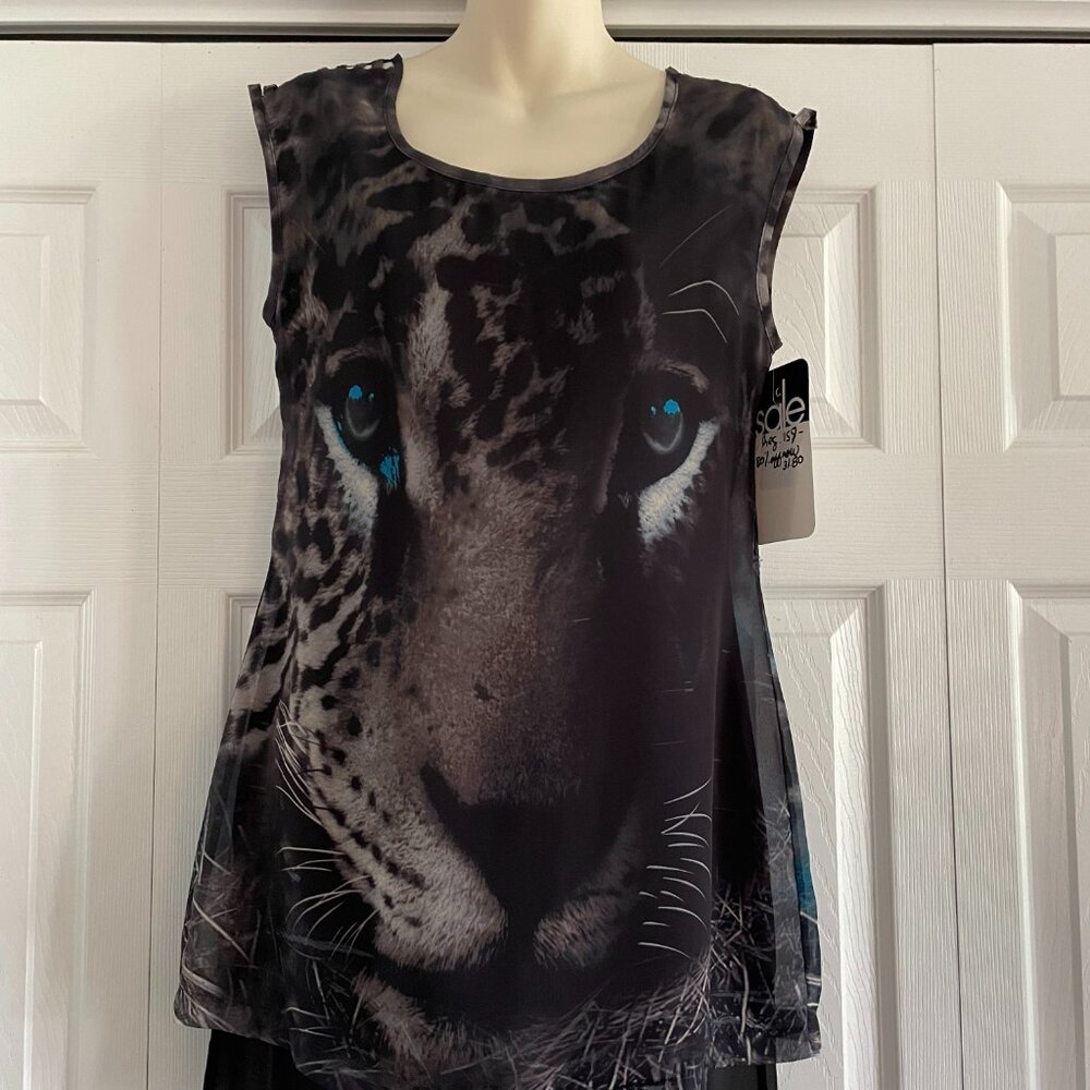 Black Tiger Print Tunic Dress Animal Print – Jane and John - Picture 6 of 11
